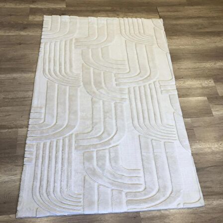 Hoom Rugs Zümrüt Bej Yıkanabilir Kaymaz Halı