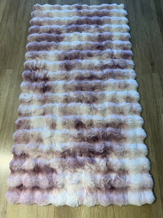 Hoom Rugs Rabbit 420 Multi Lila Çift Renkli Peluş Halı