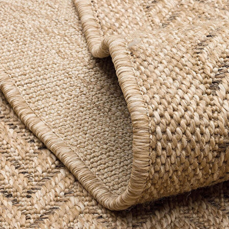 Hoom Rugs Naturel 05 Jüt Görünümlü Suya Dayanıklı Sisal Halı