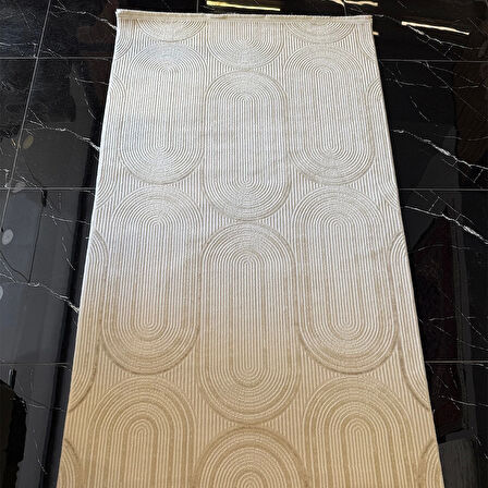 Hoom Rugs İpek 1133 Vizon Akrilik Pamuk Taban Keçeleşmeyen Halı