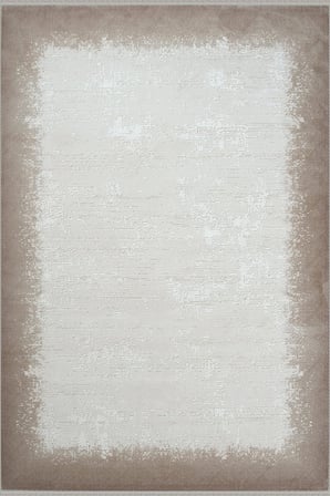 Hoom Rugs Vizyon 3505 Krem Kahverengi Çerçeveli Akrilik Halı