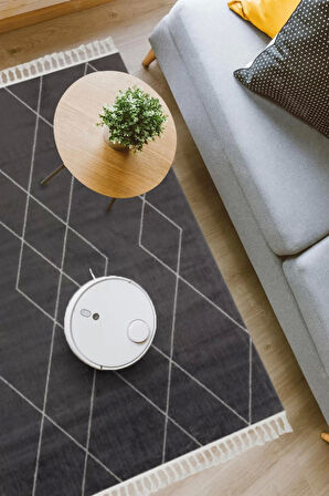 Eko Halı Urban URB 02 Black Grey Etnik Desenlere Sahip Hav Toz Vermez Yumuşak Dokulu Modern Halı
