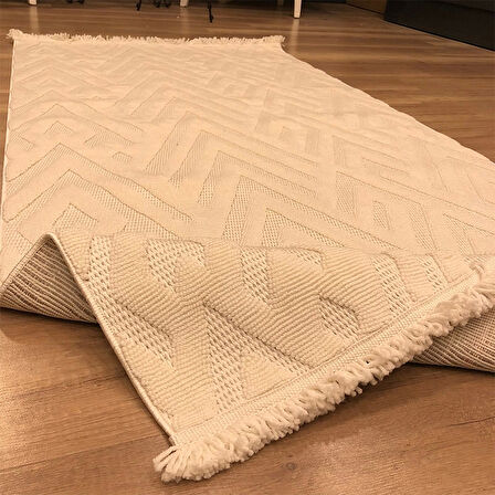 Hoom Rugs Mind 1118 Krem Modern İskandinav Kaymaz Taban Halı