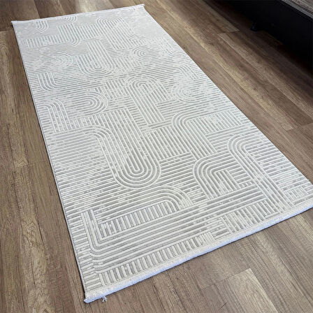Hoom Rugs Markiz 1138 Gri Modern Pamuk Taban Halı