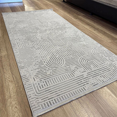 Hoom Rugs Markiz 1138 Gri Modern Pamuk Taban Halı