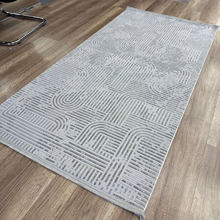 Hoom Rugs Markiz 1138 Gri Modern Pamuk Taban Halı