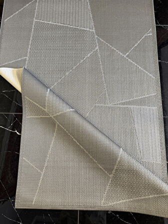 Eko Mono MNO LUX 01 Antrasit Hav Toz Vermez Kaymaz Tabanlı Şık Kilim