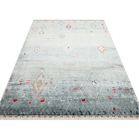 Hoom Rugs Nepal ZR 15 Yün Viskon Tensel Aqua Multy Otantik Modern Uşak Desenli Halı