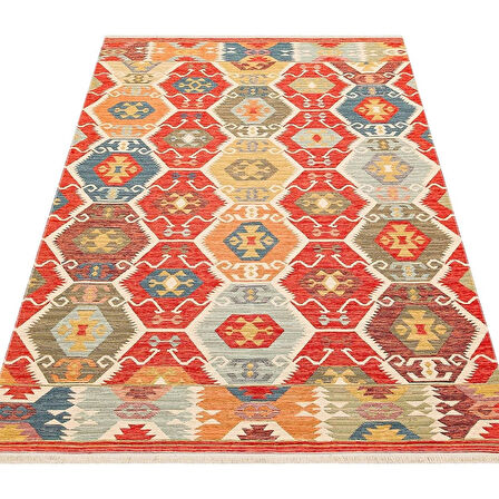 Hoom Rugs VGT 06 Red Yıkanabilir Çift Taraflı Otantik Halı