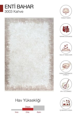 Hoom Rugs Bahar 3003 Kahverengi Klasik Akrilik Halı