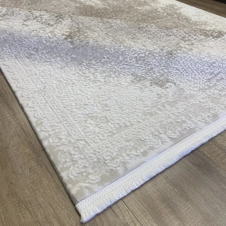 Hoom Rugs Sembol 2909 Bej Akrilik Dayanıklı Makine Halısı