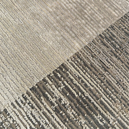Hoom Rugs Olympıa PLZ 202 Krem Gri Modern Salon Halısı