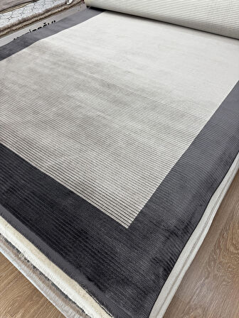 Hoom Rugs Elegant 10505 Gri Antrasit Bambu & Viskon 10 mm Hav Modern Salon Halısı