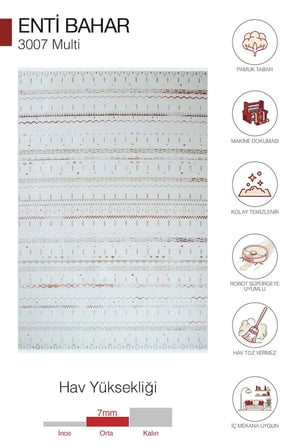 Hoom Rugs Bahar 3007 Multi Etnik Desenli Akrilik Halı