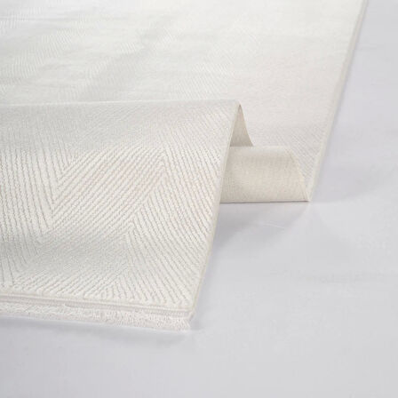 Apex Truva 6671 Ekru Akrilik Modern Makine Halısı