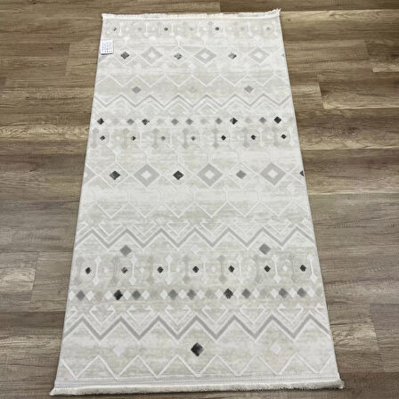 Hoom Rugs Dekor 1056 Gri Kaymaz Taban Antibakteriyel Modern Akrilik Halı