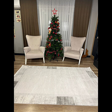 Hoom Rugs Nita 1201 Gri Modern Makina Halısı