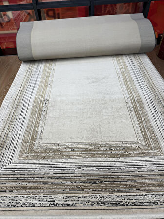 Hoom Rugs Elegant 10511 Krem Gold Bambu & Viskon 10 mm Hav Modern Salon Halısı