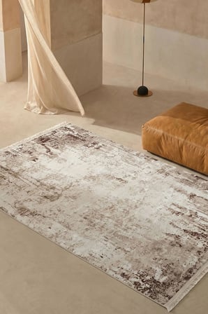 Hoom Rugs Bahar 3010 Lila Eskitme Desenli Akrilik Halı