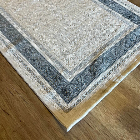 Hoom Rugs Valeria 1074 Gri Mikrofiber Tozumaz Modern Halı