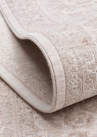 Eko Halı Mahal Mood 03 Cream Beige Polyester Akrilik Klasik Desenli Premium Salon Halısı
