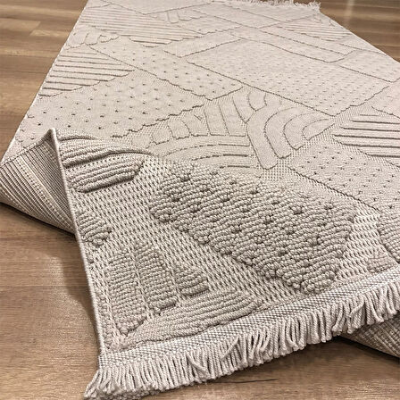 Hoom Rugs Mind 1119 Gri Modern İskandinav Kaymaz Taban Halı