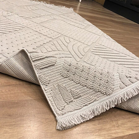 Hoom Rugs Mind 1119 Gri Modern İskandinav Kaymaz Taban Halı