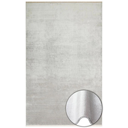 Hoom Rugs Como NAP 01 Grey Viskon & Floş Sık Dokuma Modern Salon Halısı