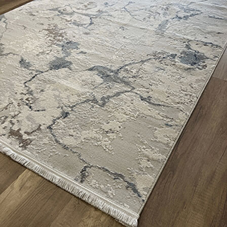 İpek La Vida 8404 A Gri Mavi Modern Salon Halısı