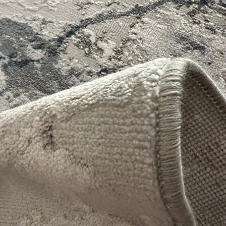 İpek La Vida 8404 A Gri Mavi Modern Salon Halısı