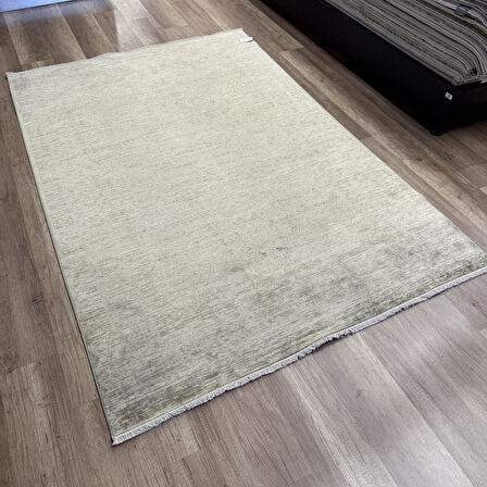 Hoom Rugs Overdye OVR03 Krem Bej Doğal Bambu & Viskon Modern Salon Halısı