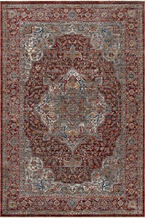 Hoom Rugs Otantik 2603 Kırmızı Vintage Desenli Salon Halısı