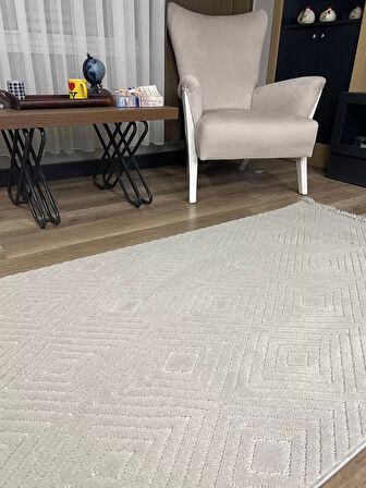 Hoom Rugs Prag 9207 Açık Gri Modern Makina Halısı