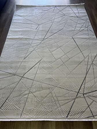 Hoom Rugs Moda 1080 Gri Yün Dokulu Akrilik Antibakteriyel Halı