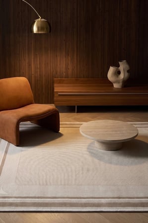 Hoom Rugs Vizyon 3506 Bej Vizon Çerçeveli Modern Akrilik Halı