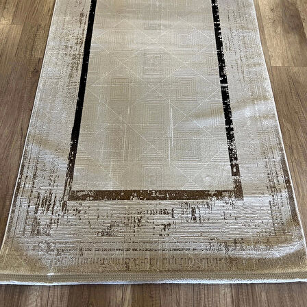 Hoom Rugs Zenith 1085 Bej Antibakteriyel Spor Saçak Halı
