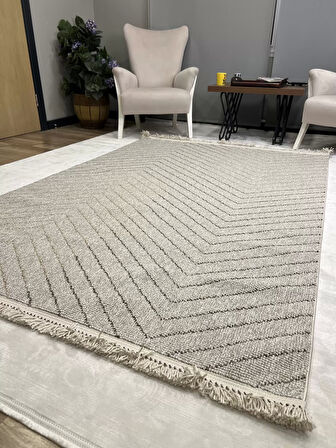 Sanat Halı Lora Plus 3924 Bej İskandinav Halı