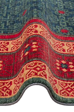 Hoom Rugs Cadis KDM 13 Navy Red Yeni Zelanda Yünü El Emeği Kara Tezgah Halısı