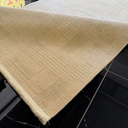 Hoom Rugs İpek 1134 Bej Yün Tuşeli Akrilik Pamuk Tabanlı Halı