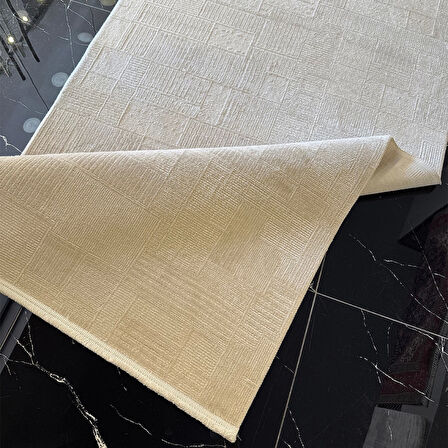 Hoom Rugs İpek 1134 Bej Yün Tuşeli Akrilik Pamuk Tabanlı Halı