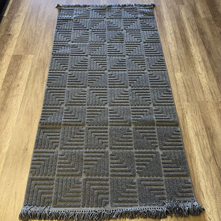 Hoom Rugs Design 1062 Antrasit Yumuşak Dokulu Desensiz İskandinav Halı