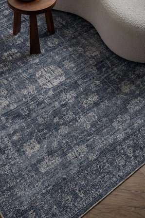 Hoom Rugs Etro 2702 Mavi Vintage Desenli Salon Halısı