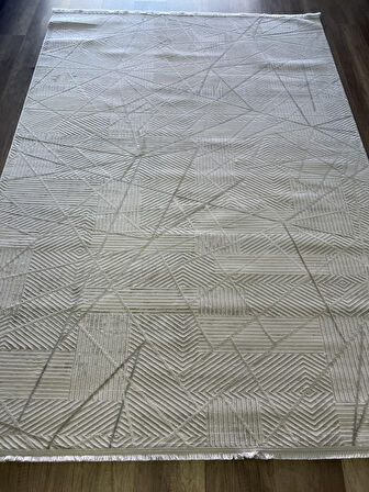 Hoom Rugs Moda 1080 Bej Yün Dokulu Akrilik Antibakteriyel Halı