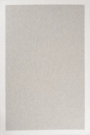Hoom Rugs Lora 3206 Bej Çerçeveli Pamuk Taban Hav Toz Vermez Sisal Halı