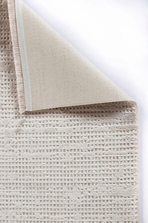 Apex Truva 6651 Bej Akrilik Modern Makine Halısı