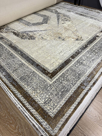 Hoom Rugs La Boutique Nobles 39882/957 Viskon & Akrilik 7 mm Hav Çerçeveli Salon Halısı