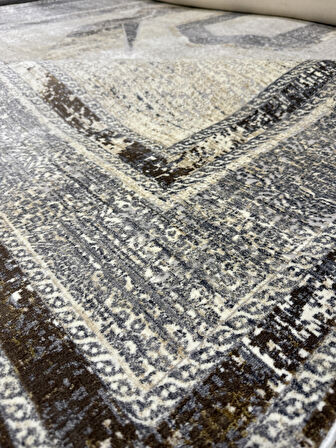 Hoom Rugs La Boutique Nobles 39882/957 Viskon & Akrilik 7 mm Hav Çerçeveli Salon Halısı