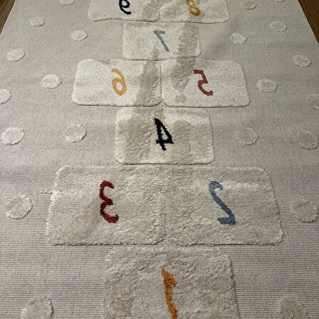 Hoom Rugs Kids Gökküşağı Desenli Antibakteriyel & Kolay Temizlenebilir Çocuk Halısı