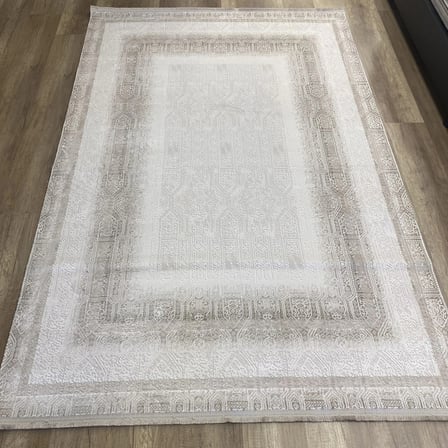 Hoom Rugs Sembol 2904 Bej Akrilik Dayanıklı Makine Halısı
