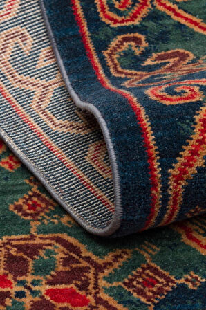 Hoom Rugs Cadis KDM 01 Navy Red Vintage El Emeği Yüksek Kara Tezgah Halısı